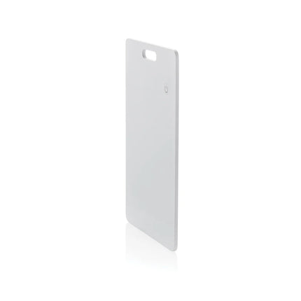XD Collection Findit Dual RCS plastic ultra-thin rechargeable phone and tablet finder card lying flat on a surface.