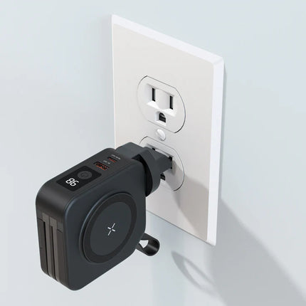 Urban Vitamin Saratoga 5-in-1 universal charger for phones and tablets with multiple charging ports and compact design.