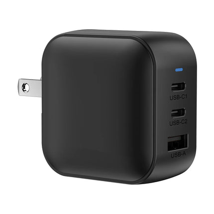  showing a sleek black plastic design with USB ports.