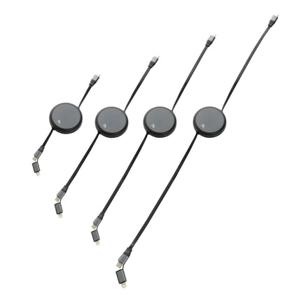 XD Xclusive Terra RCS recycled aluminium 240W 2-in-1 retractable phone and tablet charging cable