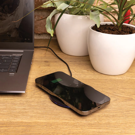 XD Collection RCS recycled plastic 15W wireless fast charger for phones and tablets