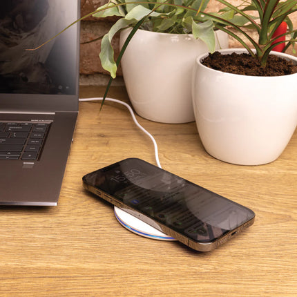 XD Collection RCS recycled plastic 15W wireless fast charger for phones and tablets
