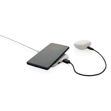 XD Collection RCS recycled plastic 10W wireless charger with USB ports