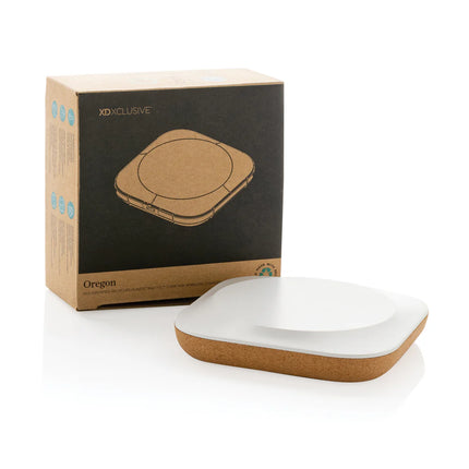 XD Xclusive Oregon RCS recycled plastic and cork 10W wireless phone and tablet accessory