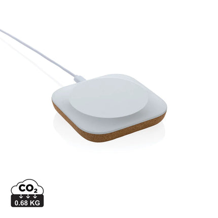 XD Xclusive Oregon RCS recycled plastic and cork 10W wireless phone and tablet accessory with sleek design and eco-friendly materials.