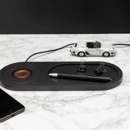 XD Xclusive Encore 10W wireless charging valet tray for phones and tablets