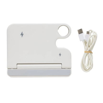 XD Collection Joltz RCS recycled plastic dual 15W charger with iWatch slot for phones and tablets