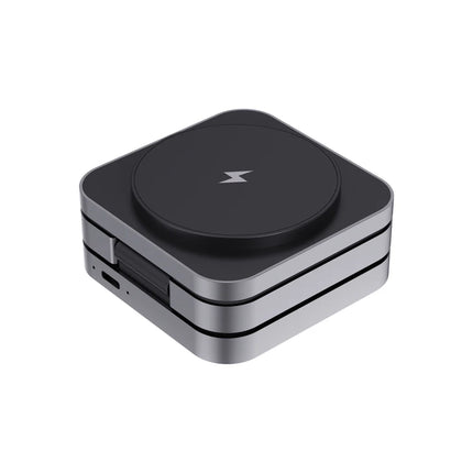 XD Xclusive Terra RCS recycled aluminum 3-in-1 foldable 15W charger for phones and tablets with compact design.