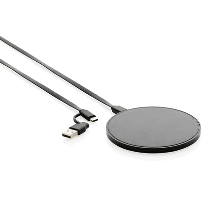 XD Collection RCS standard recycled plastic 10W wireless charger for phones and tablets