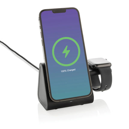 XD Collection Powerbase RCS recycled plastic 3-in-1 charger with powerbank