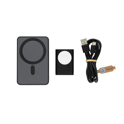 XD Collection Powerbase RCS recycled plastic 3-in-1 charger with powerbank for phone and tablet accessories