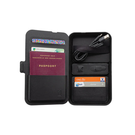 Swiss Peak RCS recycled travel case with 3-in-1 charger for phone and tablet accessories