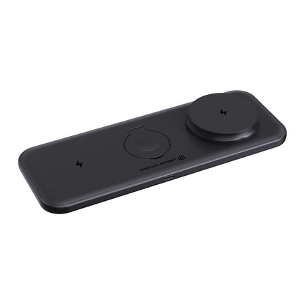 Urban Vitamin Torrance RCS 3-in-1 magnetic 15W charger for phone and tablet with sleek design and multiple charging options.