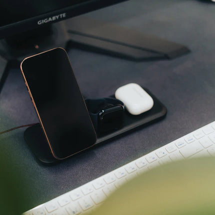  showing the compact charging device with magnetic connectors.