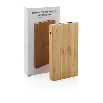  with a sleek bamboo finish and portable design.