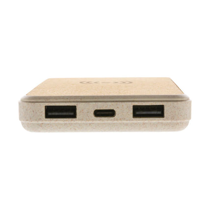 XD Collection cork and wheat straw wireless powerbank with 8