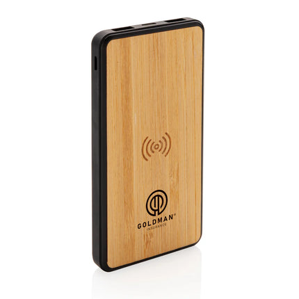 XD Collection recycled plastic 8000mAh wireless powerbank for phones and tablets