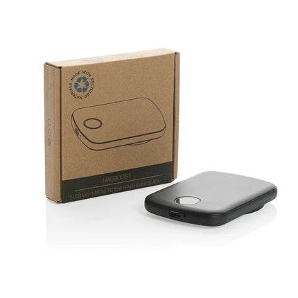 XD Collection MagBoost RCS recycled plastic 5000mAh magnetic powerbank for phones and tablets