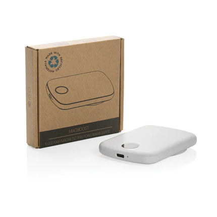 MagBoost RCS recycled plastic 5000mAh magnetic powerbank for phones and tablets by XD Collection