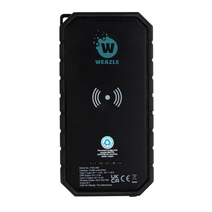 XD Collection solar powerbank with 10W wireless charging for phones and tablets