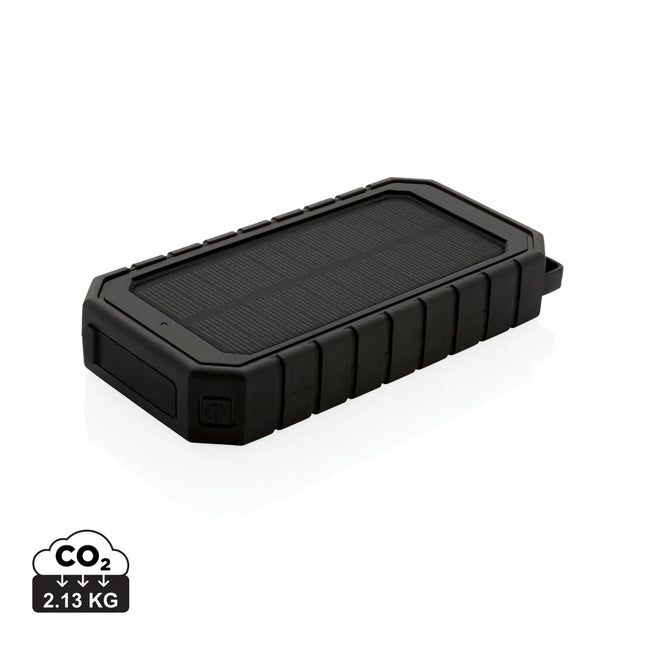 XD Collection solar powerbank with 10W wireless charging for phones and tablets