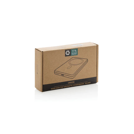 XD Collection Orion RCS recycled aluminum 5000mAh 5W magnetic powerbank for phones and tablets