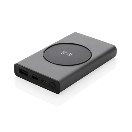 XD Xclusive Terra RCS recycled aluminium 5000mAh powerbank with 5W wireless charging for phones and tablets.