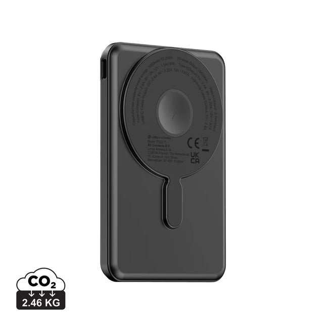 Urban Vitamin Redwood 5-in-1 5000mAh 20W PD magnetic powerbank with multiple device charging ports and sleek design.