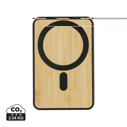 XD Collection Zen RCS plastic 5000mAh 5W magnetic bamboo powerbank for phone and tablet charging