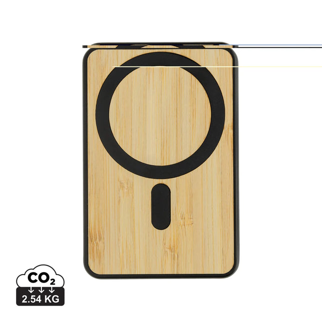 XD Collection Zen RCS plastic 5000mAh 5W magnetic bamboo powerbank for phone and tablet charging