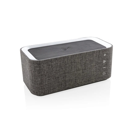 sleek audio device with integrated charging pad