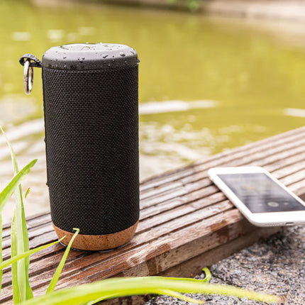 XD Xclusive Baia 10W wireless speaker with cork exterior