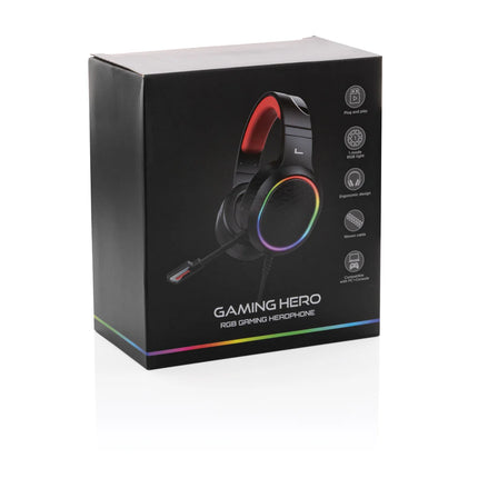 Gaming Hero RGB gaming headset with adjustable headband