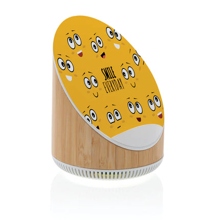 Ovate bamboo XD Xclusive 5W speaker with built-in 15W wireless charger