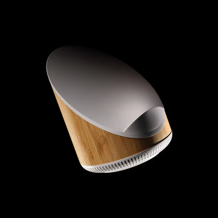  showcasing a sleek portable audio device with eco-friendly design.