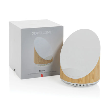 Ovate bamboo XD Xclusive 5W speaker with 15W wireless charger