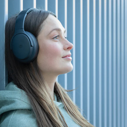  sleek audio headphones with cushioned ear cups and adjustable headband.
