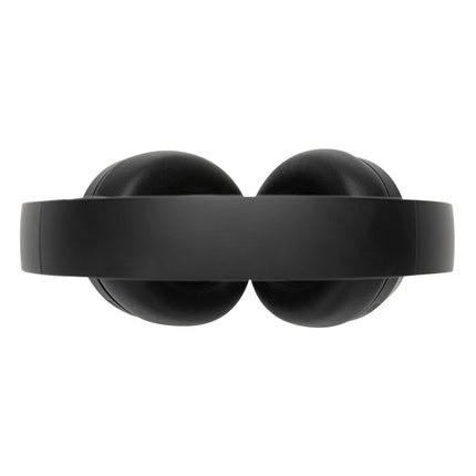 Urban Vitamin Cupertino RCS plastic ANC headphone in black with padded ear cups and adjustable headband for comfortable listening.