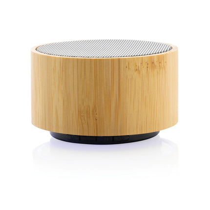  compact audio device with eco-friendly materials and built-in controls.