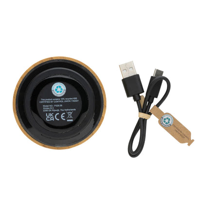  compact portable audio device with eco-friendly design.