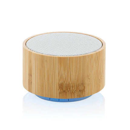 RCS recycled plastic and bamboo 3W wireless speaker by XD Collection with eco-friendly design and compact audio playback.