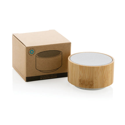 XD Collection RCS recycled plastic and bamboo 3W wireless speaker