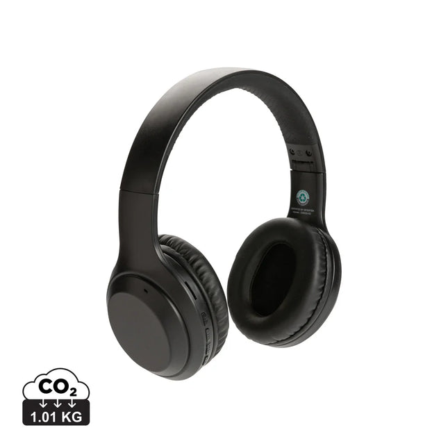 XD Collection recycled plastic headphones featuring a sleek design and eco-friendly materials for high-quality audio.
