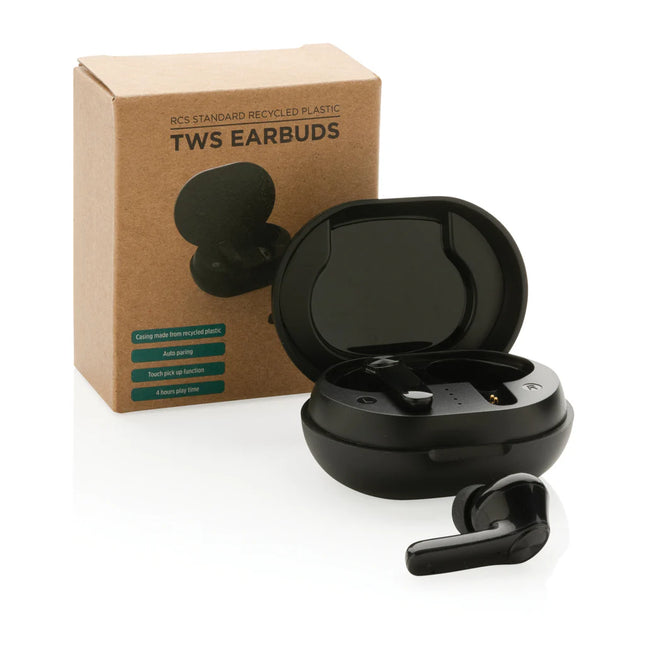 XD Collection RCS standard recycled plastic TWS earbuds
