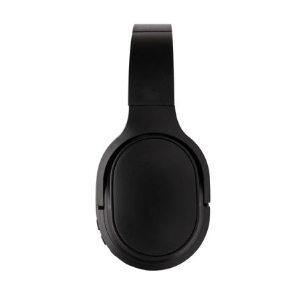  over-ear audio device with padded ear cups and headband.