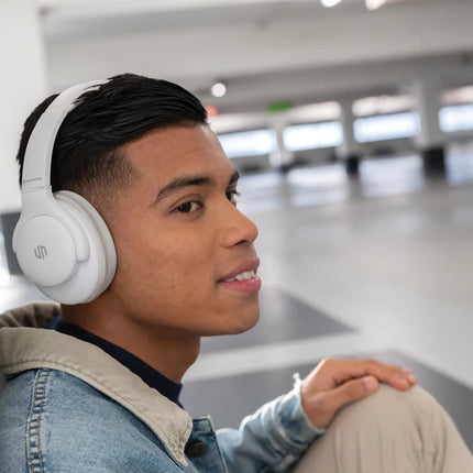 Urban Vitamin Fresno wireless headphones shown with black ear cups and headband