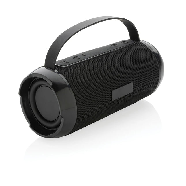  compact portable audio device with rugged design.
