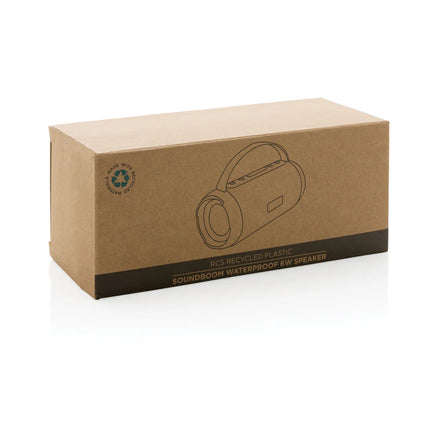 Recycled plastic XD Collection Soundboom waterproof 6W audio speaker with rugged design