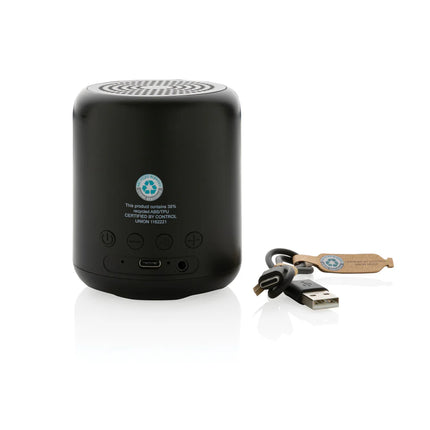 XD Collection RCS certified recycled plastic 5W wireless speaker