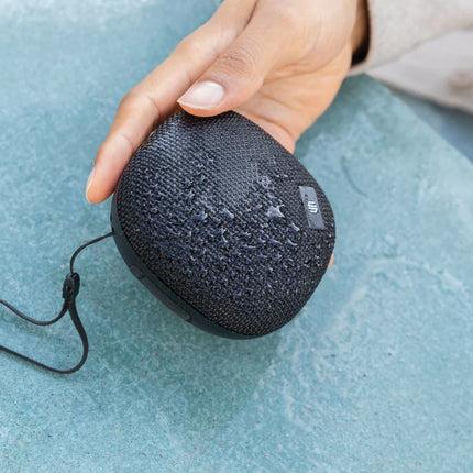 Urban Vitamin IPX7 waterproof 5W portable Bluetooth speaker shown with water-resistant design and compact shape.